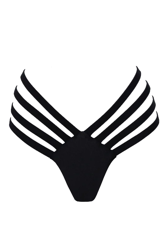 white women sexy lingerie for puritySexy STRAPPY String Thong / Rave Bottom / BLACK