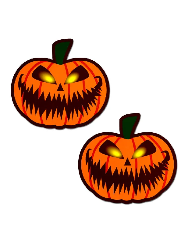 Eco-Friendly Organic Lingerie for Women Pastease PUM-3Terrifying Jack O' Lantern Nipple Covers