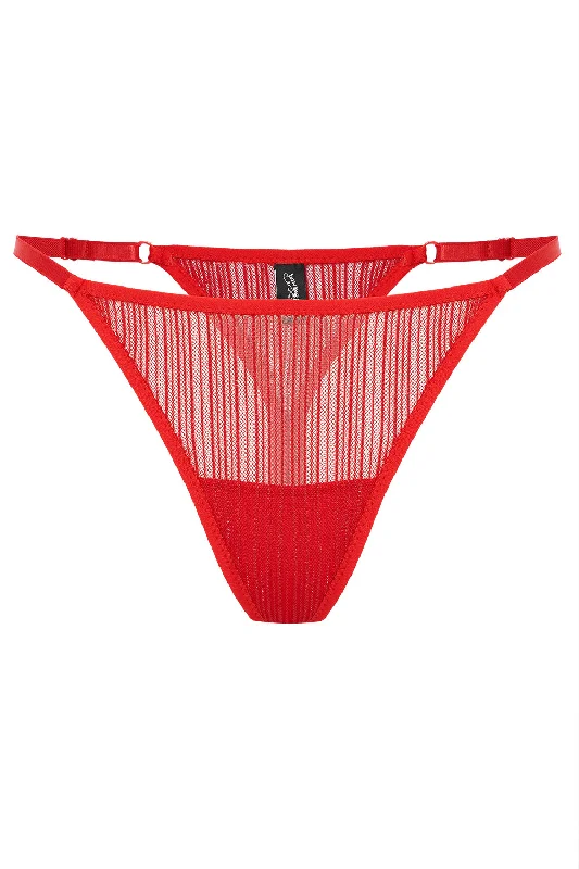 thermal women thongs for cold - weather outdoor activitiesLessie Red Thongs