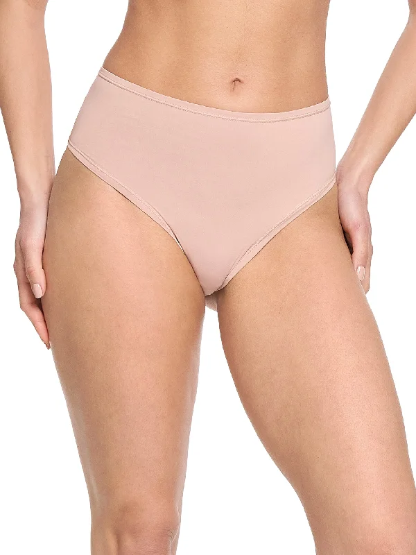 seamless organic cotton women thongs for sustainable livingYourFit™ High Rise Thong Almond Milk Neutral