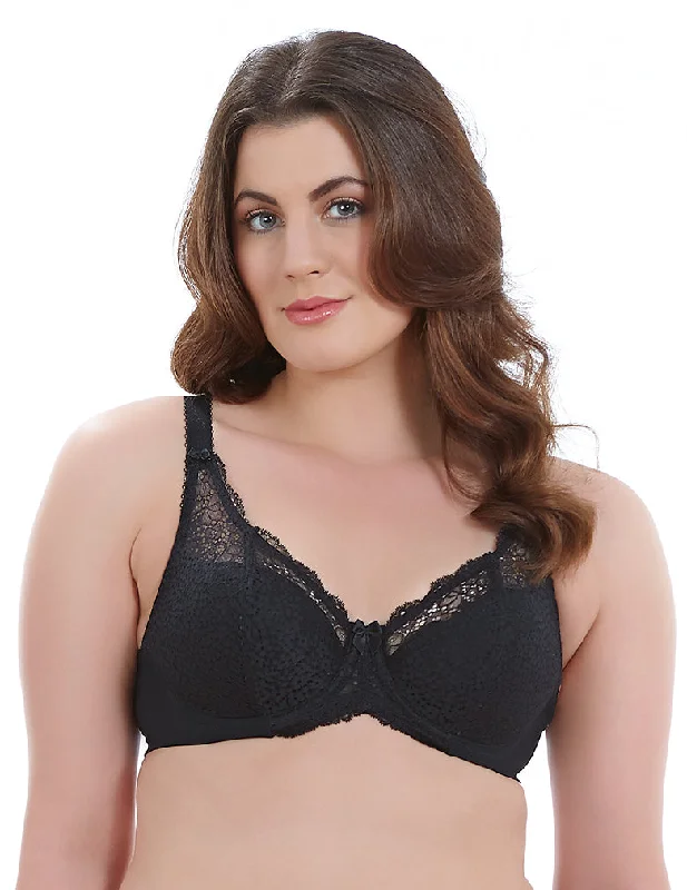 Vintage Inspired Lingerie for Women Goddess Michelle GD5000 Black Underwire Padded Banded Bra