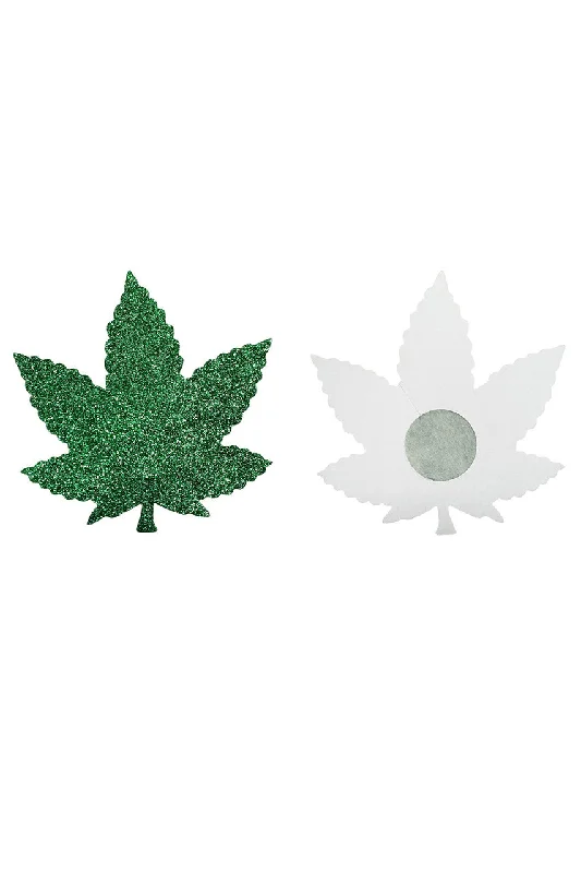 Women's High Waist Lingerie Bodysuits Green Leaf Pasties