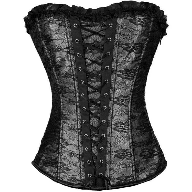 printed women bustiers and corsets patternsWomen' Vintage Floral Lace Strappy Overbust Corsets