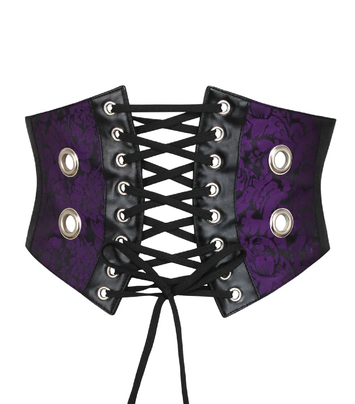vintage women bustiers and corsets replicasViolet Brocade Corset Belt