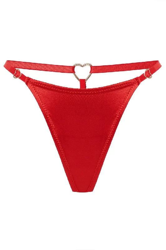 seamless thong - style swimwear for a smooth beach lookSendy Red Thongs by Secret Room seamless thong - style swimwear for a smooth beach lookSendy Red Thongs by Secret Room