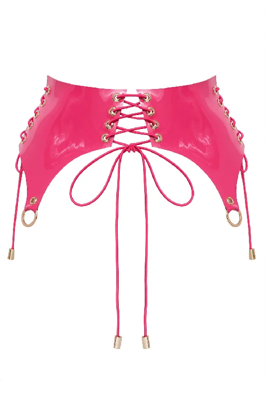 satin fabric women bustiers and corsetsArmory Fuchsia corset belt by Secret Room