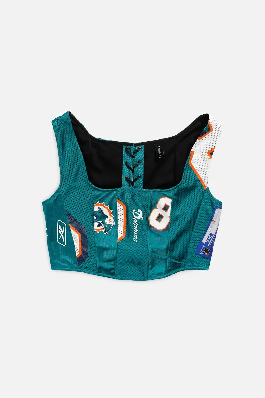 mesh women bustiers and corsetsRework Miami Dolphins NFL Corset - L