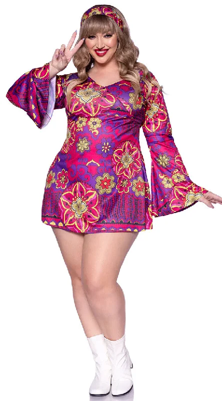 women pokemon trainer cosplay costumesPlus Size Retro Hippie Babe Costume