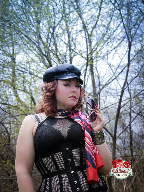 vintage women bustiers and corsets replicasPlus Size Mesh Hourglass Curve Longline Underbust Corset : CS-426