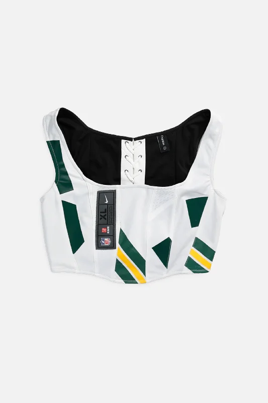 back lacing women bustiers and corsetsRework Green Bay Packers NFL Corset - S