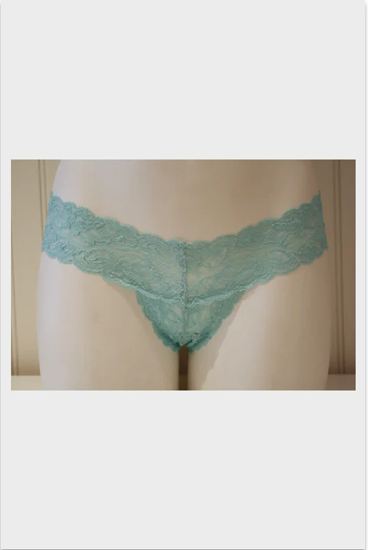 seamless breathable women thongs for a gentle and comfortable fitChloe Lace Thong | Seafoam