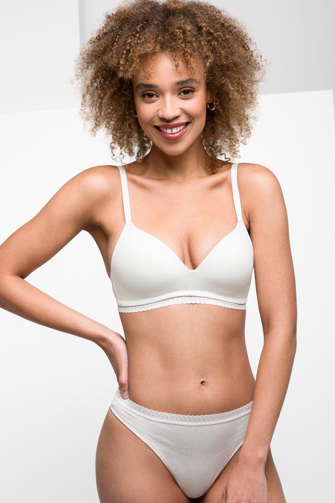 seamless quick - drying women thongs for water - based activities2 Pack Thongs White & Natural