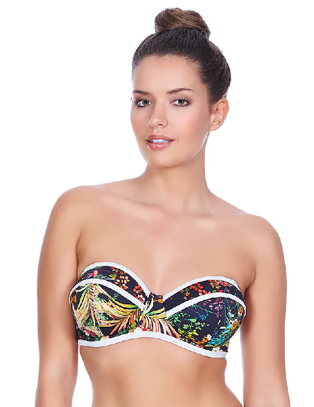 celebrity inspired women bikini briefs for a trendy lookFreya Club Tropicana AS3984 Midnight Underwire Padded Bandeau Bikini Top Swimwear