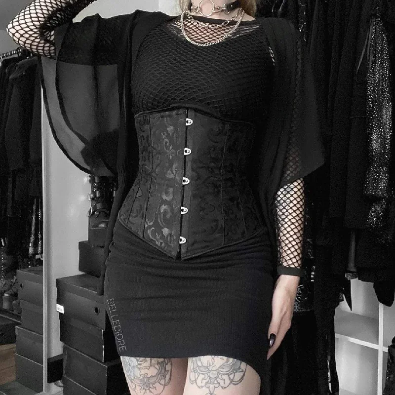 steampunk women bustiers and corsetsWomen's Double Heavy Spiral Steel Boned Underbust Waist Cincher Corset