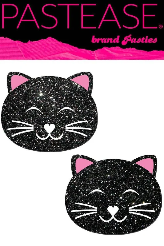 Lingerie Gift Sets for Women Black Glitter Kitty Cat Pasties