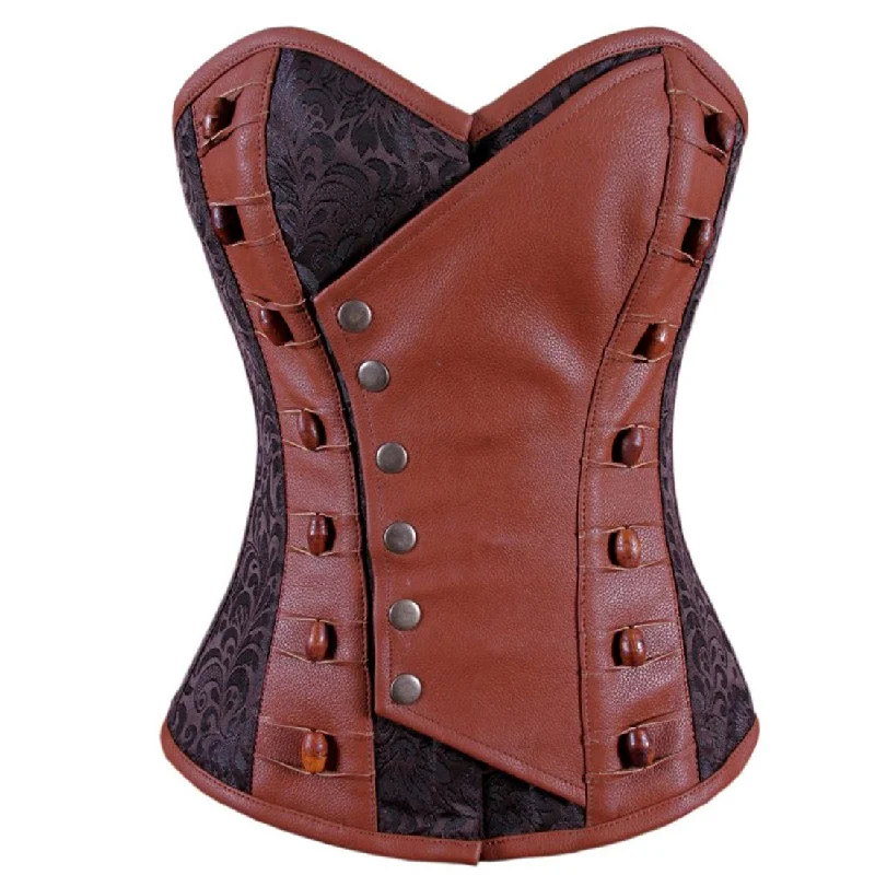 designer women bustiers and corsets collectionsOlalla Steampunk Overbust Corset Coffee Black