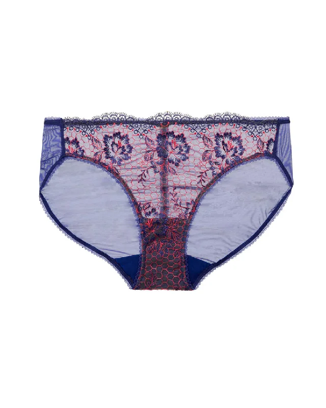 cheeky cut women bikini briefs for a flirty styleEvelina Cobalt & Coral Bikini Brief - Last Chance to Buy!