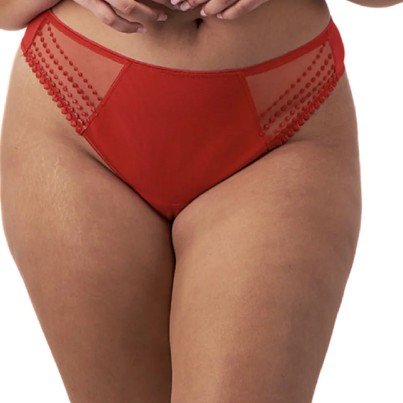 high - cut women thongs for a leg - lengthening illusionElomi Matilda Thong in Haute Red EL8907