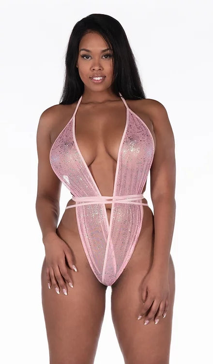 cheeky cut women bikini briefs for a flirty styleX9 Bikini: Pink Chrome Kitten Wrap