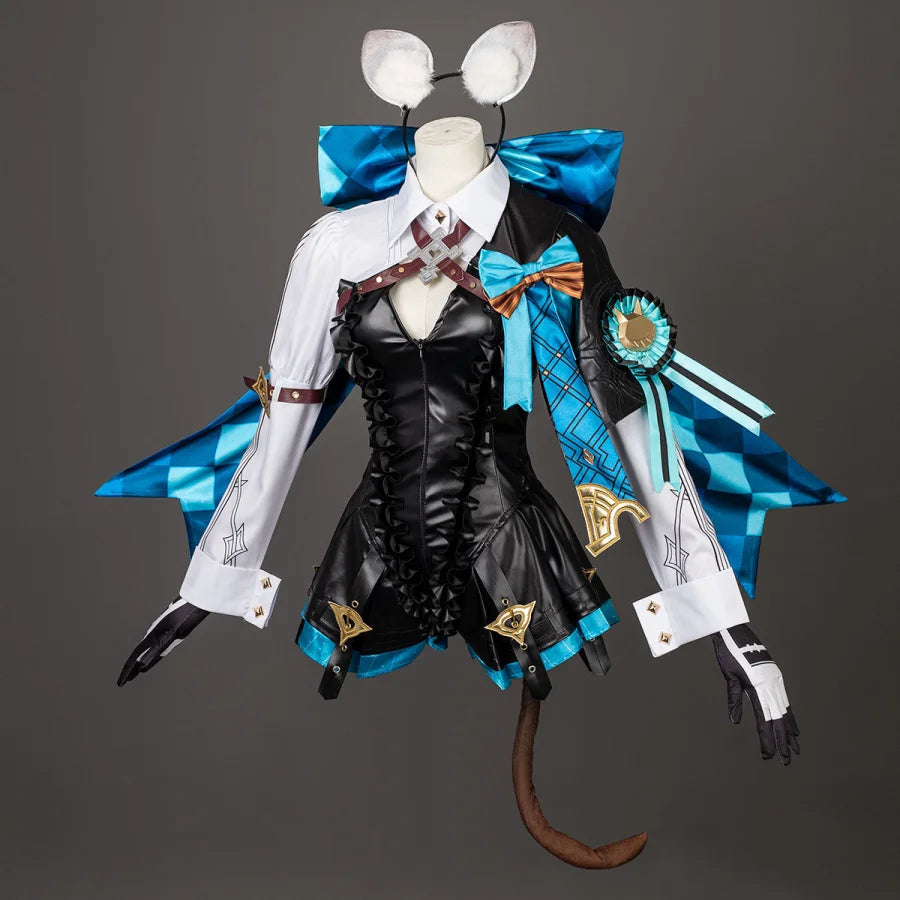 women villain group cosplay costumesGenshin Impact Lynette Cosplay Costume C08570E  B