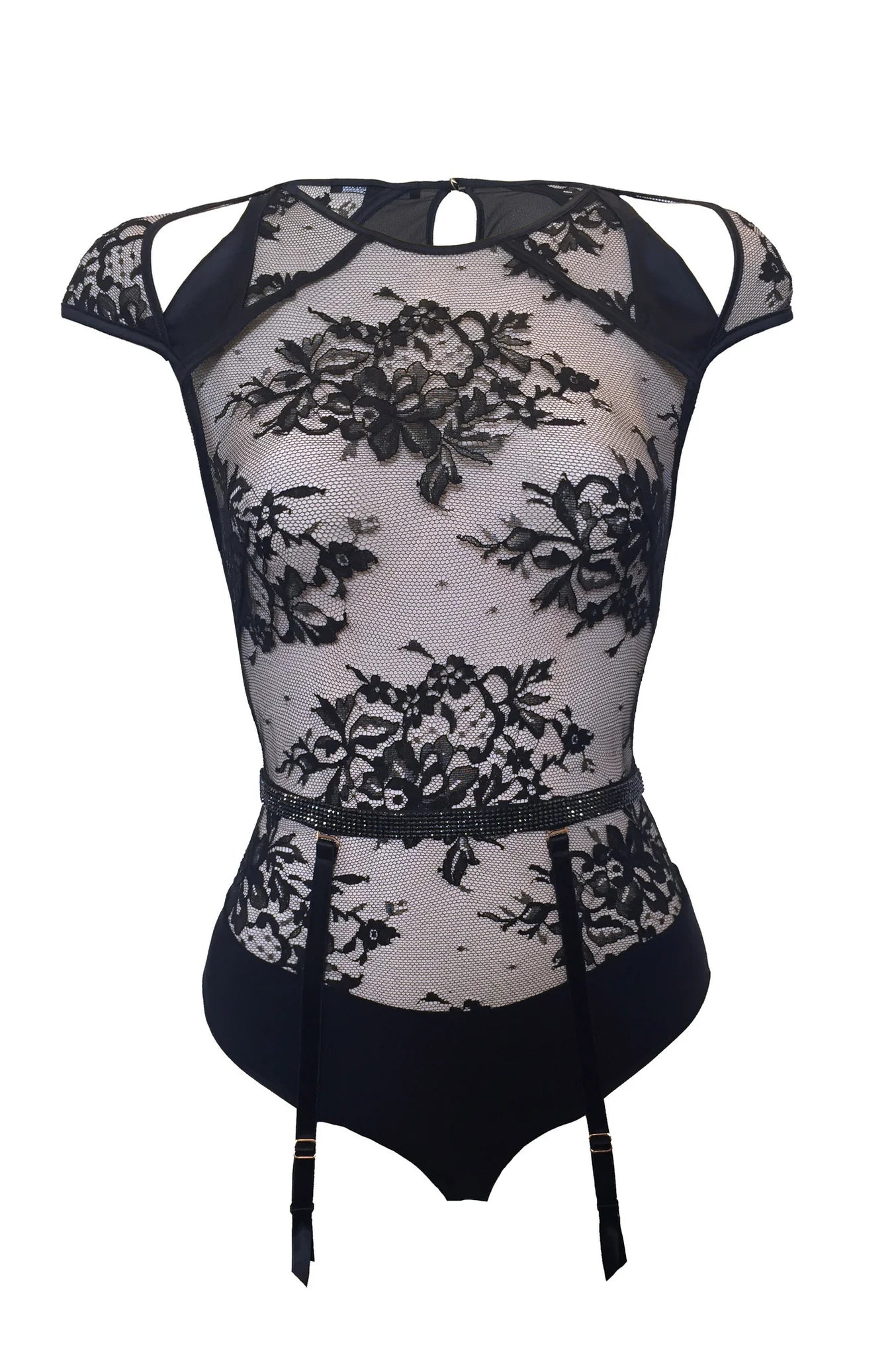 Lace Bodysuits for a Sexy and Elegant Bedroom LookNadya Lace Bodysuit with crystal suspender Lace Bodysuits for a Sexy and Elegant Bedroom LookNadya Lace Bodysuit with crystal suspender