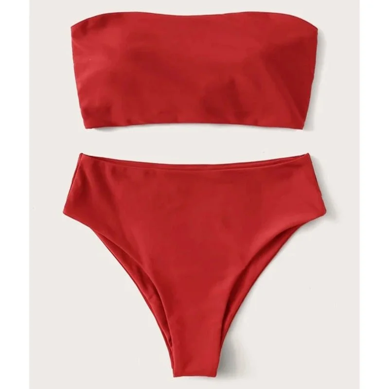 push up women bikini briefs for enhanced curvesLizzy Two Piece Piece High Waist Bikini Swim Suit Set