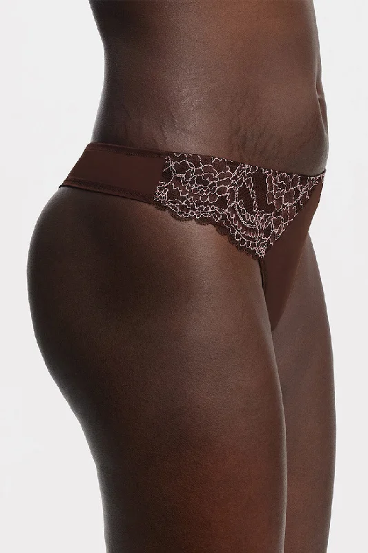 seamless microfiber women thongs for a smooth touchMinx Thong - Rich Chocolate