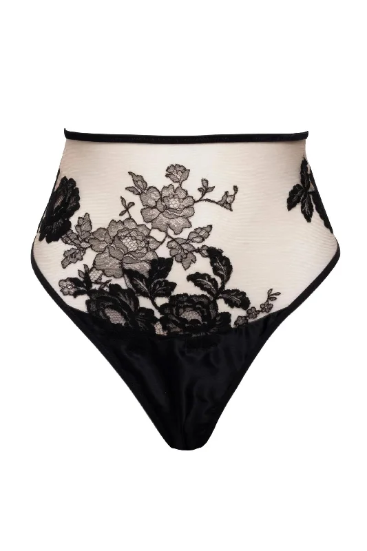 high - cut women thongs for a leg - lengthening illusionSyntosis High Waist Thong