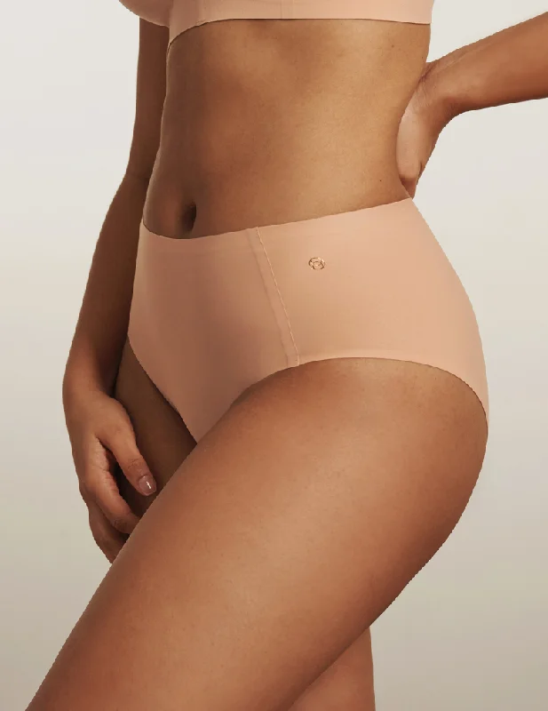 petite women bikini briefs for a flattering fitEvelyn & Bobbie High-Waisted Retro Bikini EB1704 Himilayan Salt