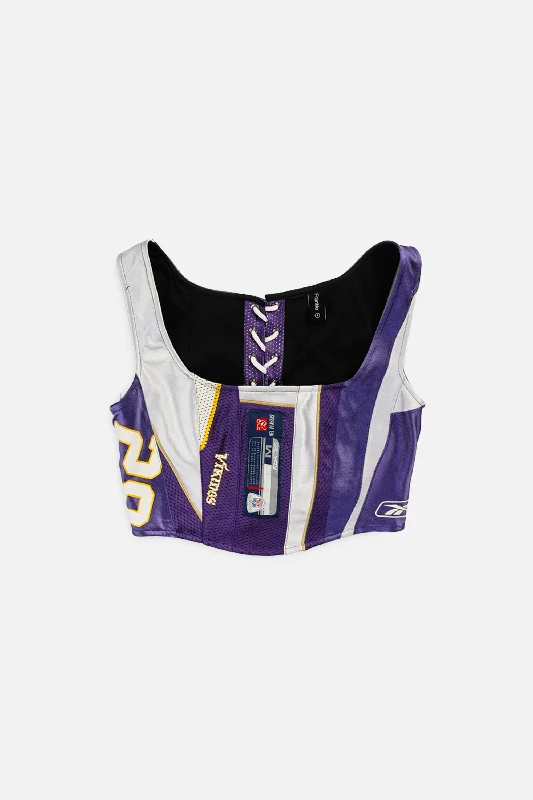 machine made women bustiers and corsetsRework Minnesota Vikings NFL Corset - S