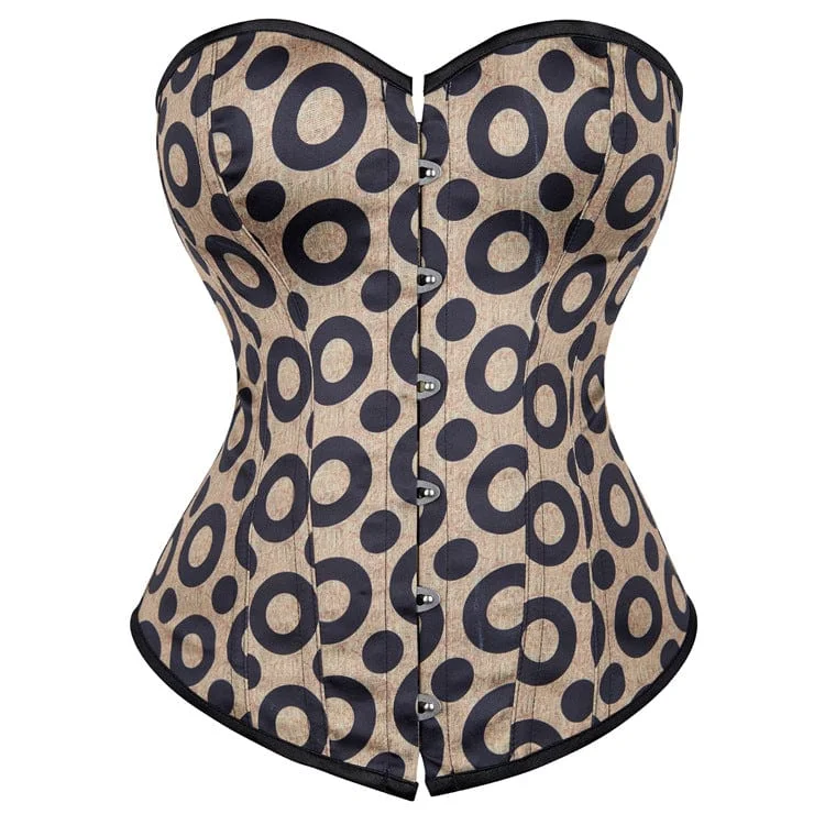 historical reenactment women bustiers and corsetsWomen's Gothic Circular Ring Printed Overbust Corset