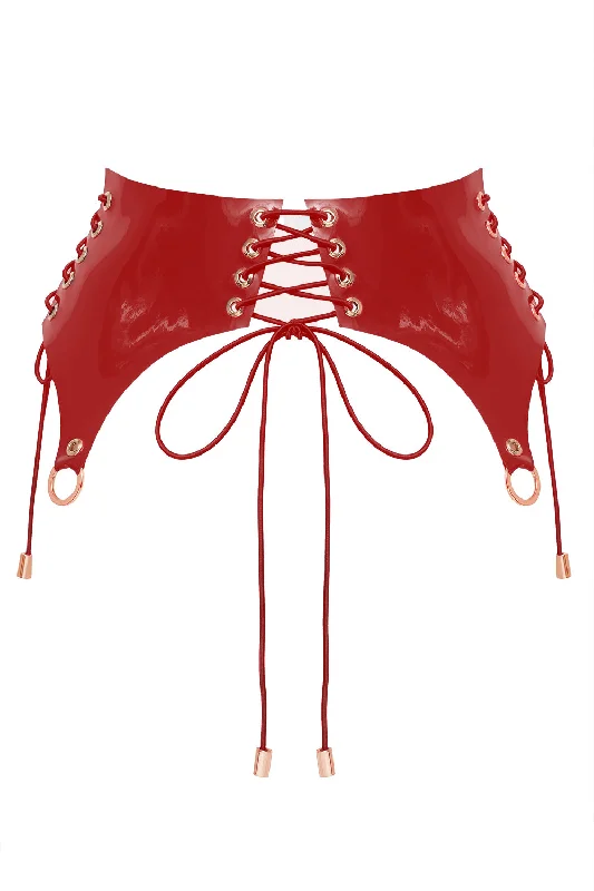 Edwardian inspired women bustiers and corsetsArmory Red corset belt by Secret Room