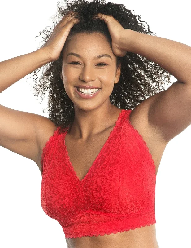 Women's Lingerie with Matching Robes Parfait Adriana P5482 Racing Red Wire-free Lace Bralette