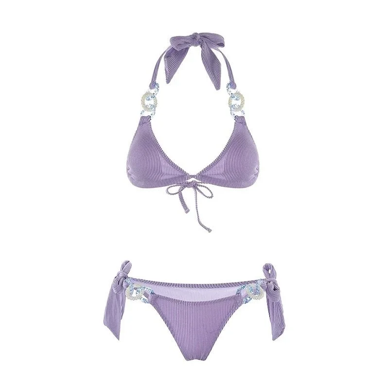 wireless women bikini briefs for a soft feelTwo Piece Bikini Set With embellished Rings By Sinderella