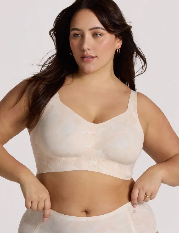 Breathable Bamboo Lingerie for Women Evelyn & Bobbie Beyond Bra EB1732 Champagne Ginkgo