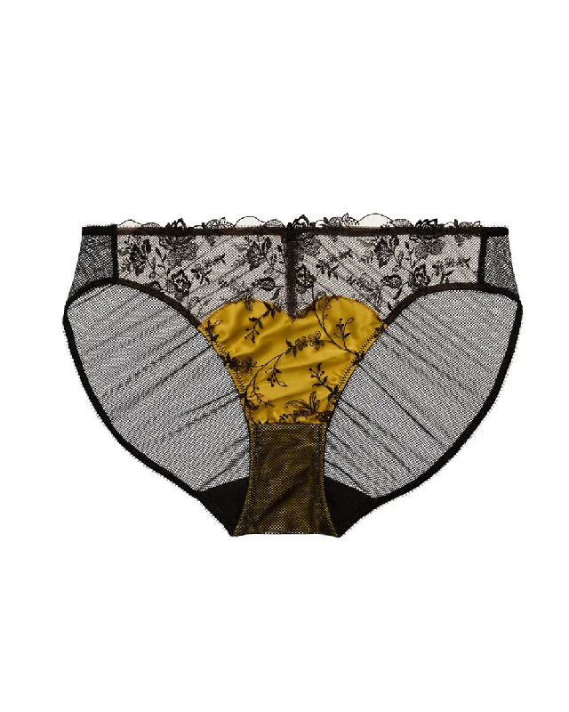 celebrity inspired women bikini briefs for a trendy lookLAST CHANCE TO BUY ! Victresse Chartreuse & Black Bikini Brief