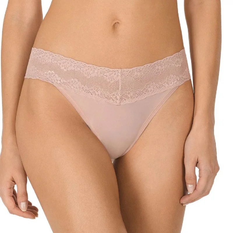 low - rise women thongs for a trendy and modern lookNatori Bliss Perfection One-Size Thong in Rose Beige 750092