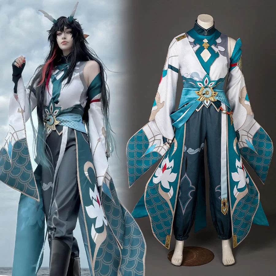 women mermaid cosplay costumes tail - designHonkai: Star Rail Dan Heng Imbibitor Lunae Cosplay Costume C08337E