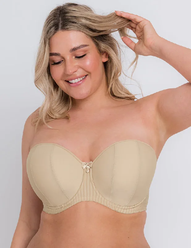 Women's Everyday Wear Lingerie Curvy Kate Luxe CK2601 Biscotti Strapless Multiway Bra
