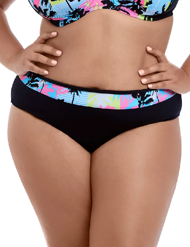 machine washable women bikini briefs for convenienceElomi Women Malibu Days ES7634 Black Bikini Swim Brief