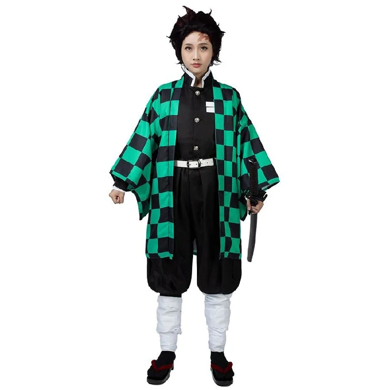 women cosplay costumes with sound - effectsDemon Slayer : Kimetsu no Yaiba Kamado Tanjirou Cosplay Costume mp005092