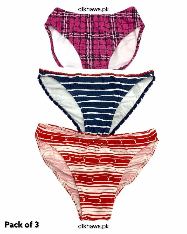 maternity women bikini briefs for expectant momsPack of 3 Imported Stocklot Branded Jersey Panty Stretchable Bikini Style Thong Panty 2021