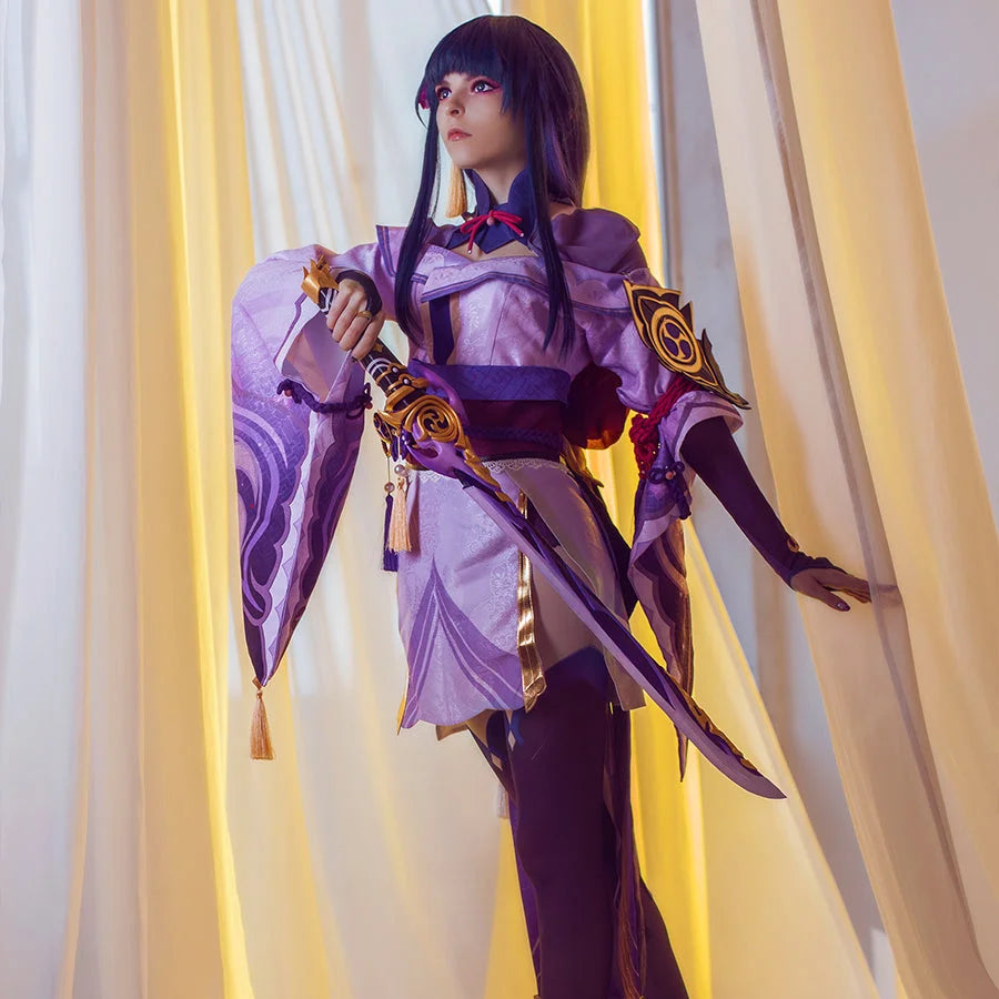 women high - quality cosplay costumesGenshin Impact Baal Electro Archon Raiden Shogun Cosplay Costume Jacquard Version C00573