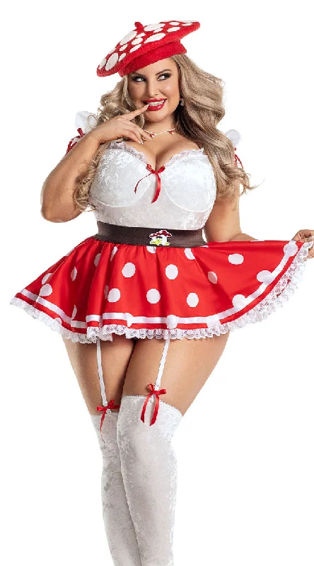 women budget - friendly cosplay costumesPlus Size Mushroom Cutie Costume
