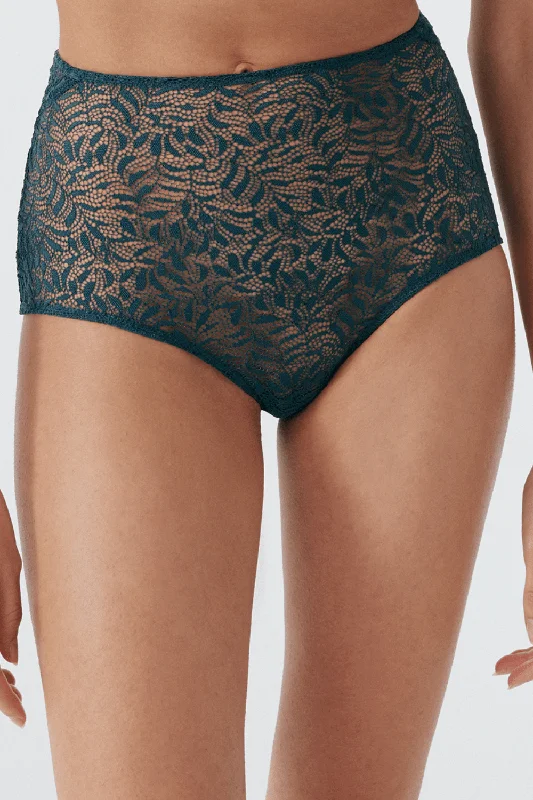 quick - drying women briefs for swimmers and beachgoersAcacia High Waist Cut Out Brief Cedar Green