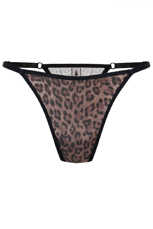 shape - wear women thongs for slimming the mid - sectionWildly Dark Leo Glossy thongs shape - wear women thongs for slimming the mid - sectionWildly Dark Leo Glossy thongs