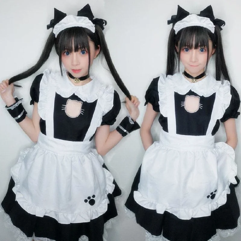 women fairy cosplay costumes sparklySexy Bust Open Kitty Ruffle Lace Maid Dress Cosplay Costume J40735