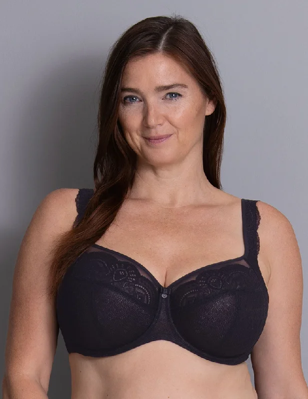 Plus Size Lace Lingerie for Women Anita Selma 5635 Black Underwire Full Cup Bra