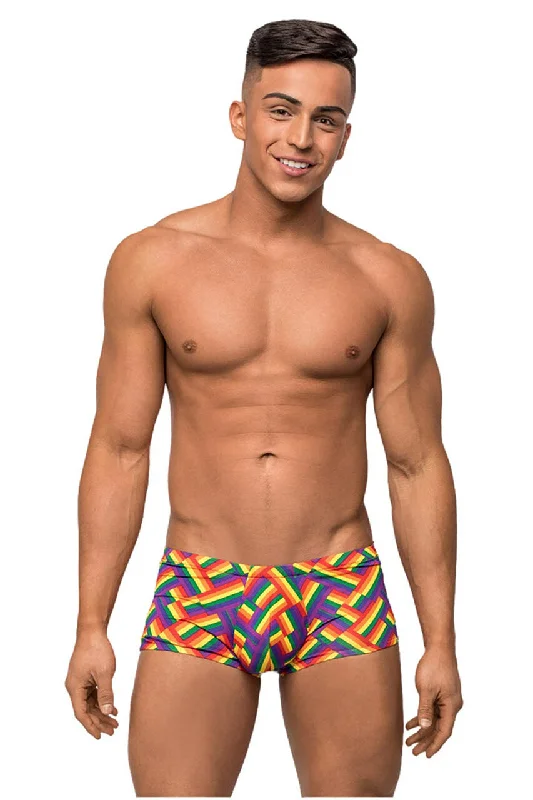 Sexy Lingerie for Women with Stockings Rainbow Print Mini Short