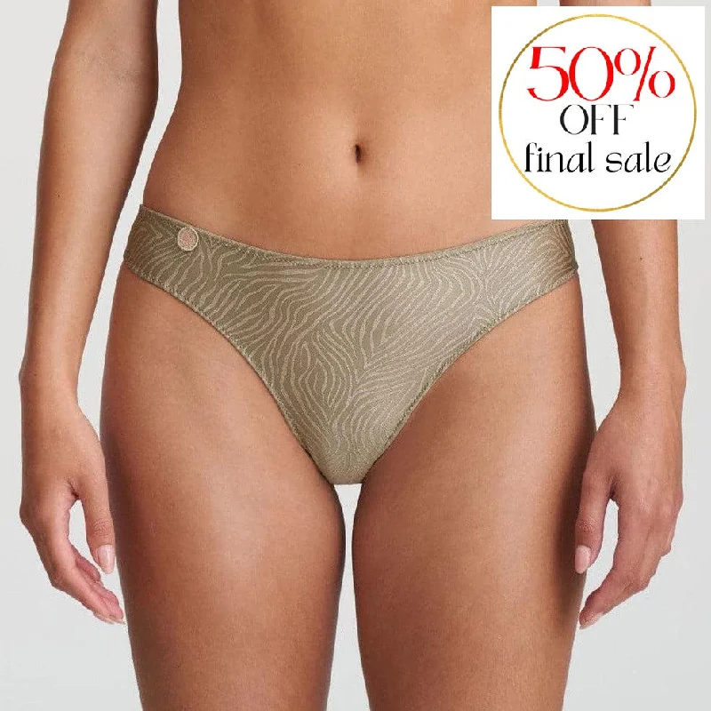 thong - style swimwear for women at the beachMarie Jo Tom Thong in Golden Olive 0620820